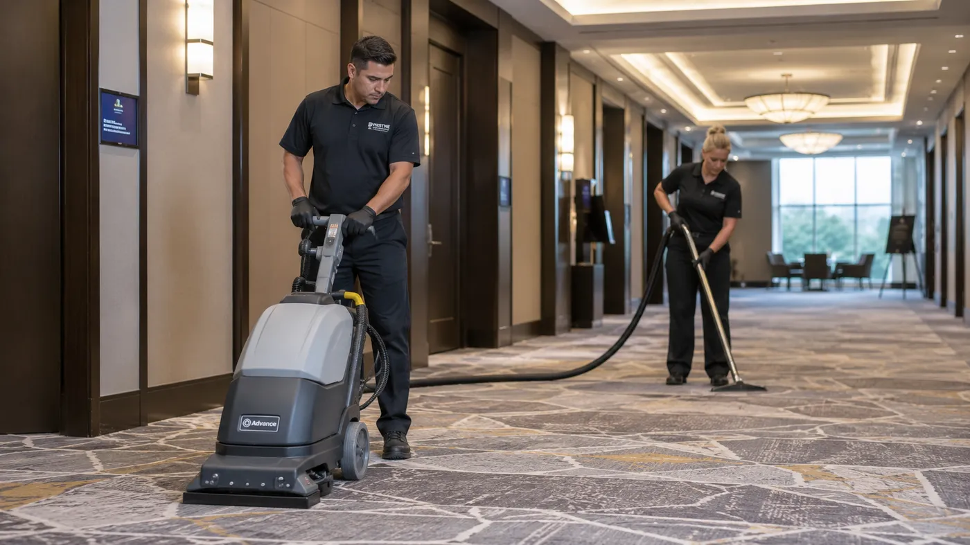 Commercial carpet cleaning in an Ottawa office